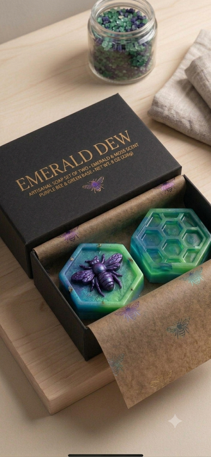 Emerald Dew Soap Bar Set