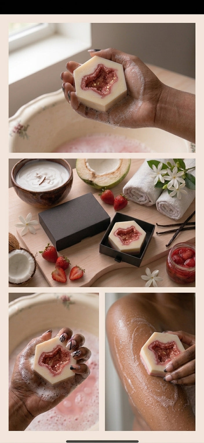 Strawberry Creme Soap Set – Nourishing & Fragrant Body Care